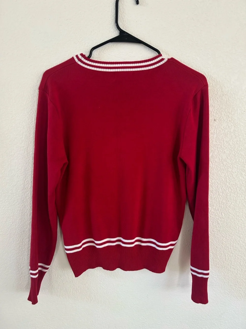Everlynn Red Teddy Bear Sweater. Size M/L - Picture 2 of 6